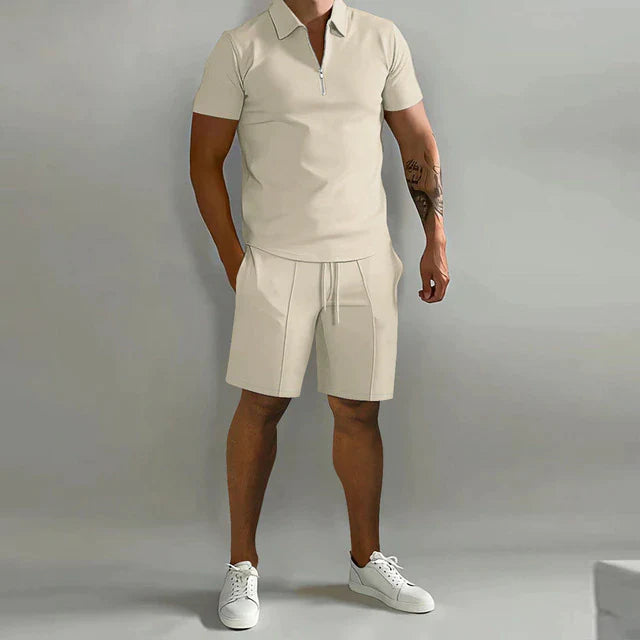 Valorro Zweiteiliges Set - Luxuriöses Polo und Shorts Sommerset für Männer