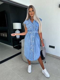 Zoey - Lässiges Denim-Kleid